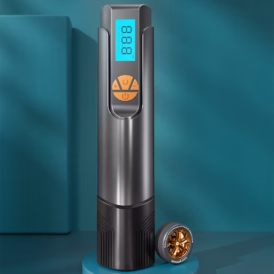 Bomba de ar elétrica portátil para motocicleta, display digital personalizado, bicicleta, carro, bola