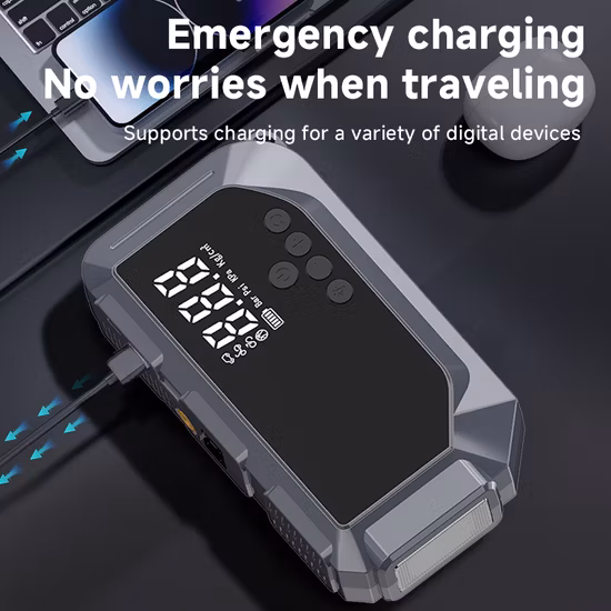 Bomba de compressor de ar portátil Jump Starter