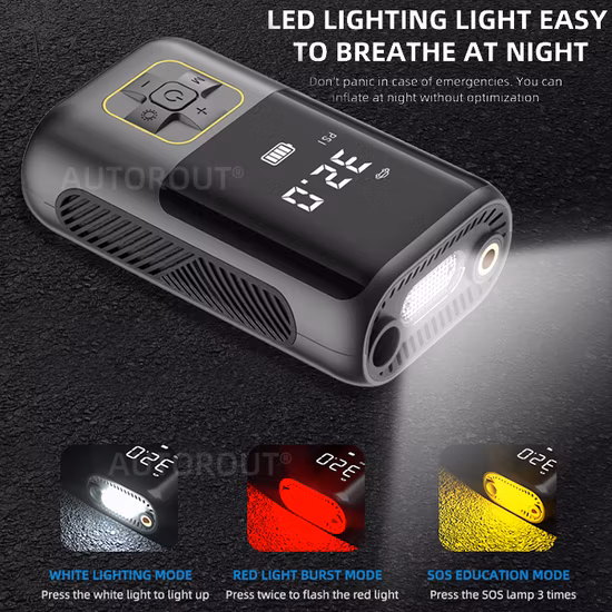 Mini compressor de ar 28L, inflador de pneus inteligente de venda quente